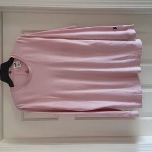 Long sleeve round neck pink top